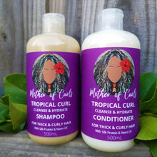 Load image into Gallery viewer, Tropical Curl Cleanse &amp; Hydrate Shampoo and Conditioner Set
