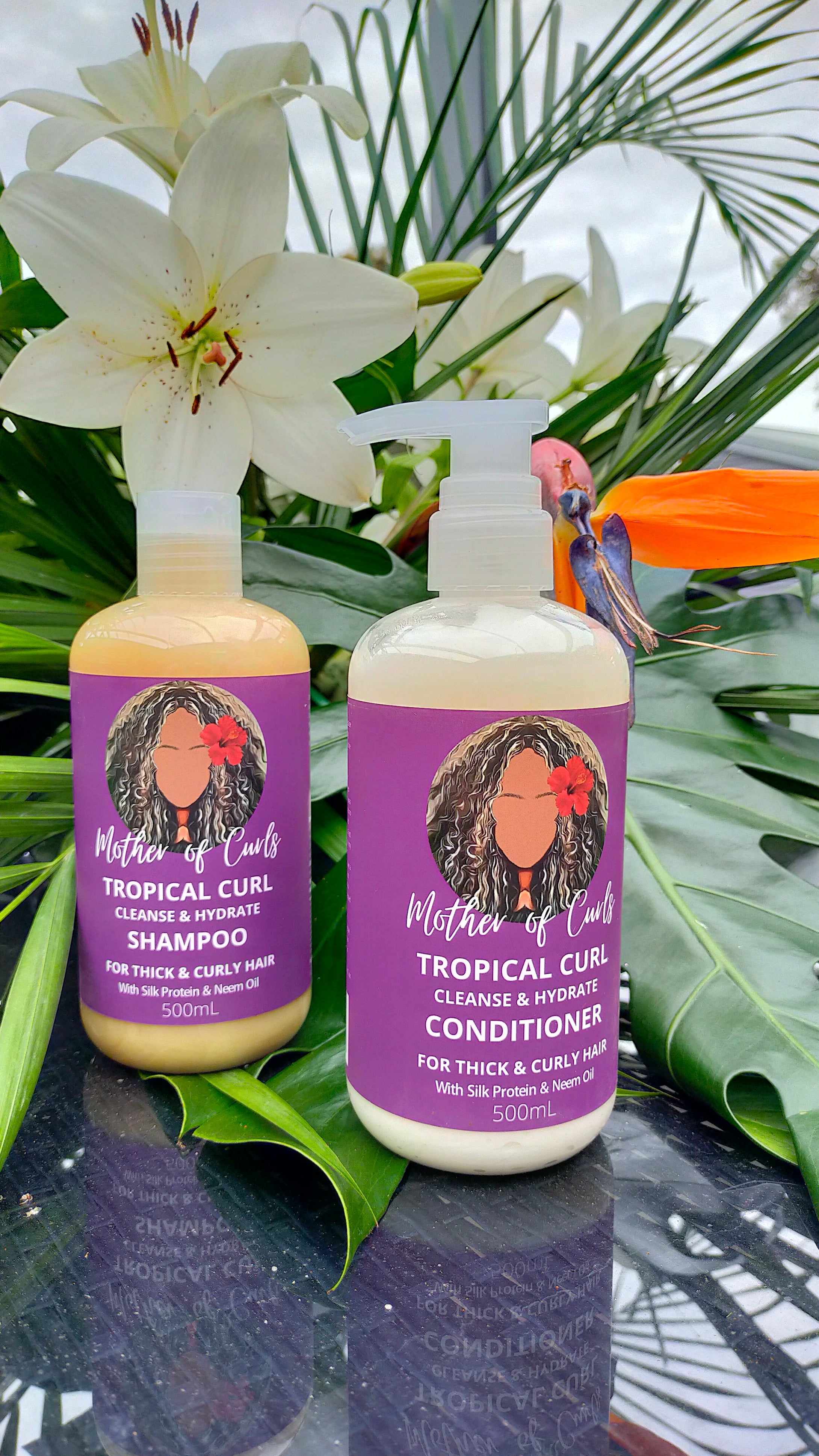 Tropical Curl Cleanse & Hydrate Shampoo and Conditioner Set